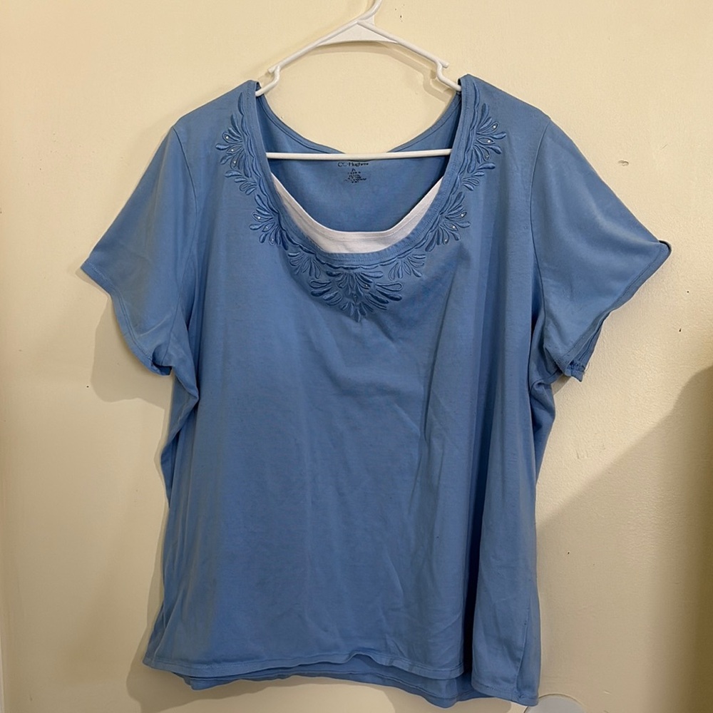 Blue Relaxed Short Sleeve T-Shirt